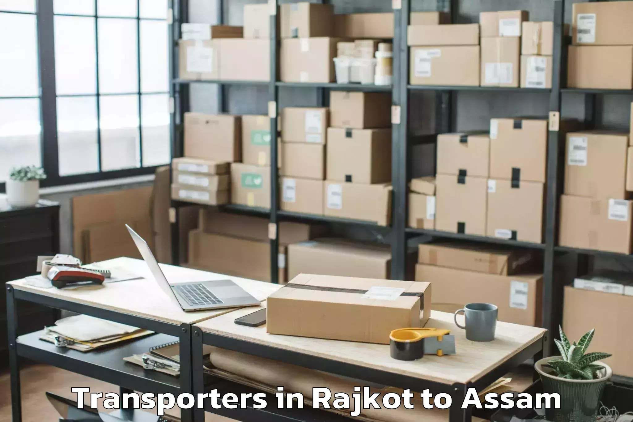 Easy Rajkot to Jagiroad Transporters Booking